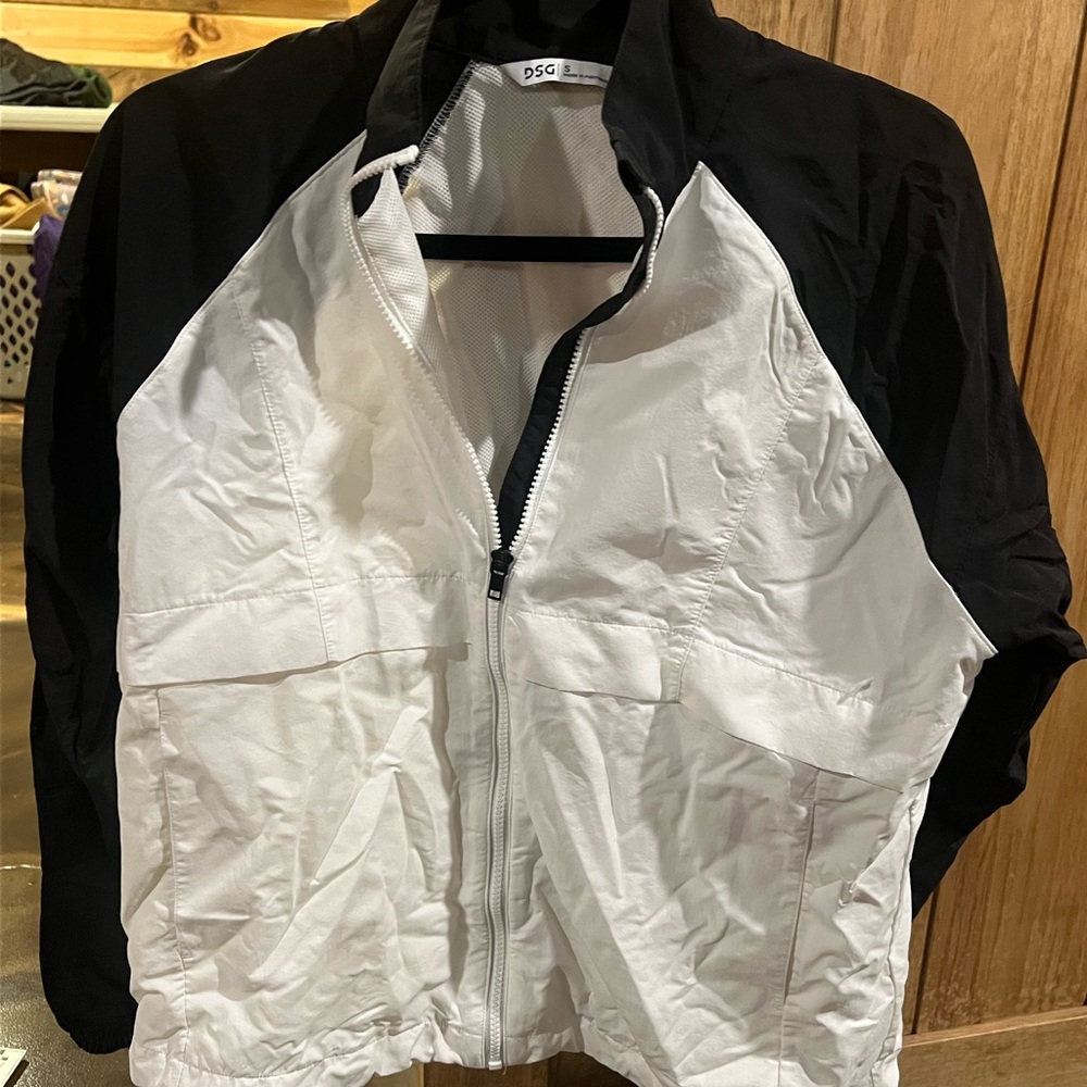 DSG White and Black Zip-Up Jacket